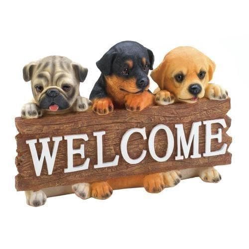 Puppy Dog Welcome Plaque - Premium Summerfield Terrace from Dragon Crest - Just $44.19! Shop now at Handbags Specialist Headquarter