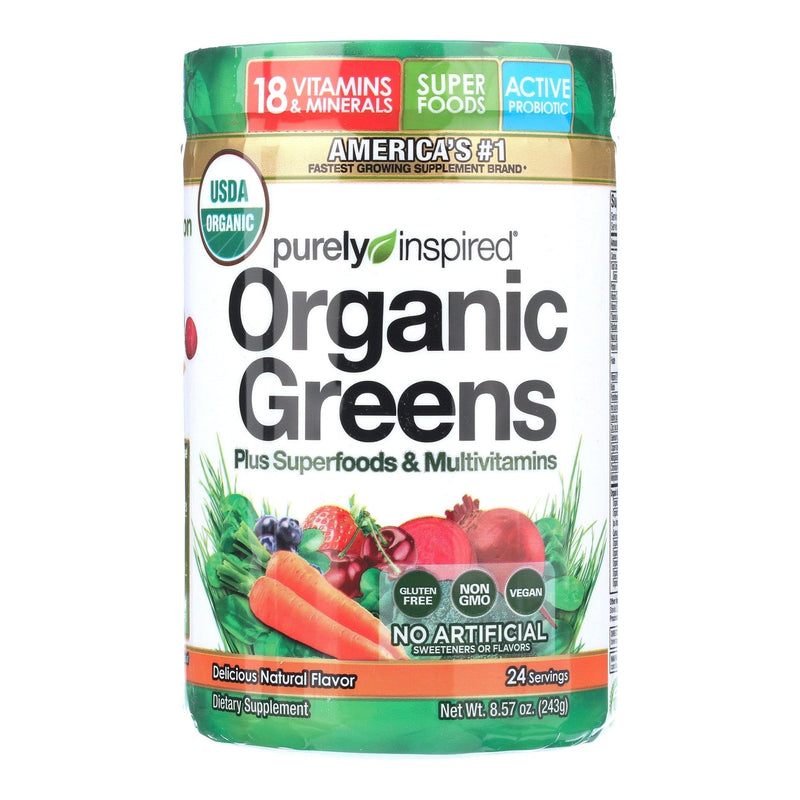 Purely Inspired Organic Super Greens Powder with Superfoods & Multivitamins, Naturally Flavored, 24 servings (8.6oz) - Premium health from Purely Inspired - Just $28.61! Shop now at Handbags Specialist Headquarter