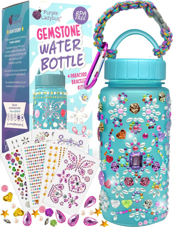 Purple Ladybug Cute School Water Bottles for Girls Age 6-8 - Cool 8 Year Old Girl Birthday Gift Ideas, 7 9 10 6 Year Old Girl Gifts, Arts & Crafts for Girls Ages 8-12, Decorate Your Own Water Bottle - Premium ARTS, CRAFTS & GIFTS from Visit the PURPLE LADYBUG Store - Just $17.99! Shop now at Handbags Specialist Headquarter