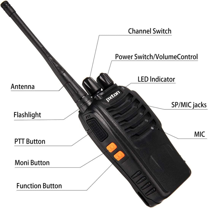 pxton Walkie Talkies for Adults Two Way Radios Long Range with Headphones,16 Channel Handheld 2 Way Radio Rechargeable with Flashlight Li-ion Battery and Charger（10 Pack） - Premium CB RADIOS from Visit the pxton Store - Just $114.99! Shop now at Handbags Specialist Headquarter