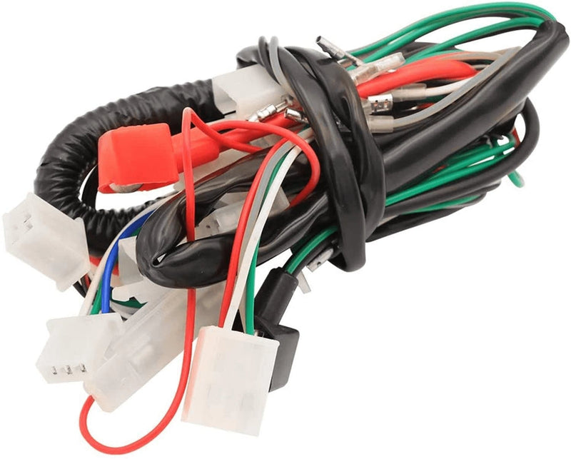 Quad Wire Harness Complete Electrics Stator Coil CDI Wiring Harness Solenoid Relay Spark Plug for 4 Wheelers Stroke ATV 50Cc 70Cc 90Cc 110Cc 125Cc Pit Quad Dirt Buggy Bike Go Kart Parts - Premium  from ViCiCA - Just $58.55! Shop now at Handbags Specialist Headquarter