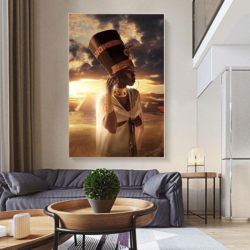 Queen At Sunset Black Woman Canvas Painting for Living Room African Figure Art Pictures Print Wall Posters Home Decor Cuadros - Premium Home Décor from eprolo - Just $14.12! Shop now at Handbags Specialist Headquarter