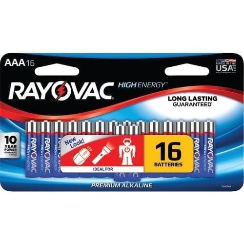 Rayovac Aaa Alkaline Batteries (16 Pk) (pack of 1 Ea) - Premium Batteries from RAYOVAC - Just $41.84! Shop now at Handbags Specialist Headquarter