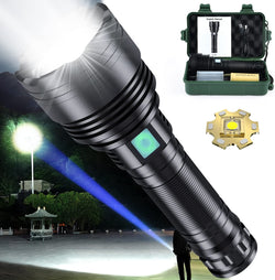 Rechargeable Flashlights 120000 High Lumens, MOEVOC Super Bright Spotlight Led Handheld Flashlight, IP67 Waterproof Tactical Flashlight with 5 Lighting Modes for Hunting, Camping, Emergencies (Black) - Premium Flashlight from Visit the MOEVOC Store - Just $59.99! Shop now at Handbags Specialist Headquarter