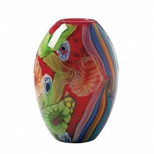 Red Floral Flow Glass Vase - Premium Accent Plus from Accent Plus - Just $81.31! Shop now at Handbags Specialist Headquarter