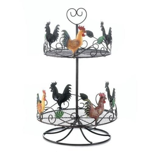 Rooster 2 Tier Countertop Rack - Premium Accent Plus from Accent Plus - Just $53.45! Shop now at Handbags Specialist Headquarter