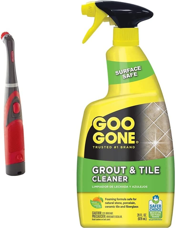 Rubbermaid Reveal Cordless Battery Power Scrubber, Red, Multi-Purpose Scrub Brush Cleaner for Grout/Tile/Bathroom/Shower/Bathtub, Water Resistant, Lightweight, Ergonomic Grip (1839685) - Premium BAR ACCESSORIES from Visit the Rubbermaid Store - Just $26.99! Shop now at Handbags Specialist Headquarter