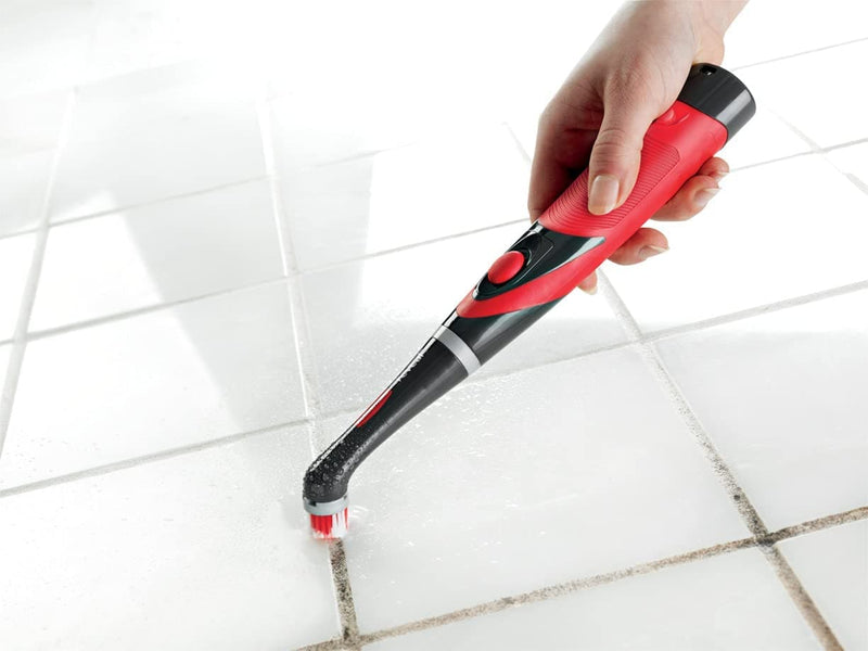 Rubbermaid Reveal Cordless Battery Power Scrubber, Red, Multi-Purpose Scrub Brush Cleaner for Grout/Tile/Bathroom/Shower/Bathtub, Water Resistant, Lightweight, Ergonomic Grip (1839685) - Premium BAR ACCESSORIES from Visit the Rubbermaid Store - Just $26.99! Shop now at Handbags Specialist Headquarter