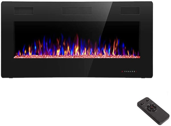 R.W.FLAME Electric Fireplace 50 inch Recessed and Wall Mounted,The Thinnest FireplaceLow Noise , Fit for 2 x 4 and 2 x 6 Stud, Remote Control with Timer,Touch Screen,Adjustable Flame Colors and Speed - Premium FIREPLACE from Visit the R.W.FLAME Store - Just $326.05! Shop now at Handbags Specialist Headquarter