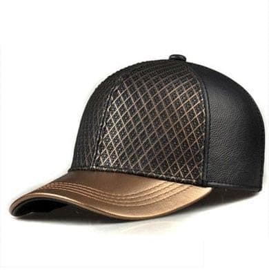 RY988 Exclusive 2020 Unisex Genuine Leather Baseball Hats For Man/Woman Golden Caps Grid Net Surface Street Luxury Gorro - Premium Men caps from eprolo - Just $59.99! Shop now at Handbags Specialist Headquarter