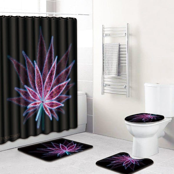 S 3D Printing Maple Leaf Bathroom Mats 180*180cm Shower Curtain 4pcs Bath Mat Sets Home Decoration - Premium HOME DÉCOR Towel Set from eprolo - Just $39.99! Shop now at Handbags Specialist Headquarter