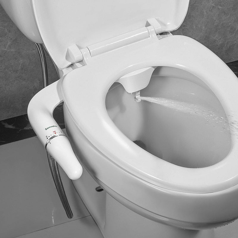SAMODRA Toilet Bidet Ultra-Slim Bidet Toilet Seat Attachment With Brass Inlet Adjustable Water Pressure Bathroom Hygienic Shower - Premium Home Décor from eprolo - Just $56.88! Shop now at Handbags Specialist Headquarter