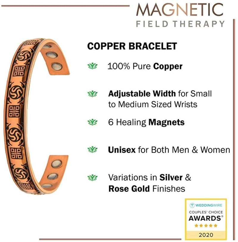 Sarah Selects 100% Copper Magnetic Healing Bracelet - Natural, Effective Relief for Arthritis, Joint Pain, Inflammation - Adjustable Size Magnetic Copper Bracelet for Men & Women (Copper) - Premium health from SARAH SELECTS - Just $38.18! Shop now at Handbags Specialist Headquarter
