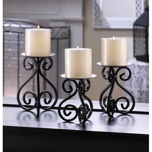 Scrollwork Candle Holders Stand Trio - Premium Gallery of Light from Gallery of Light - Just $46.99! Shop now at Handbags Specialist Headquarter