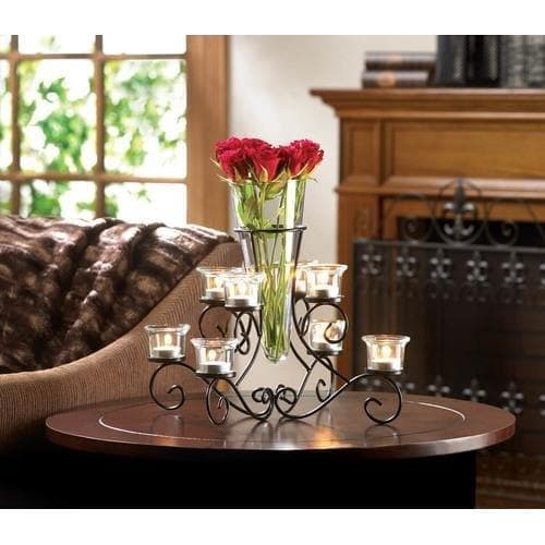 Scrollwork Candle Stand Centerpiece Vase - Premium Accent Plus from Accent Plus - Just $54.41! Shop now at Handbags Specialist Headquarter
