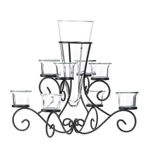 Scrollwork Candle Stand Centerpiece Vase - Premium Accent Plus from Accent Plus - Just $54.41! Shop now at Handbags Specialist Headquarter