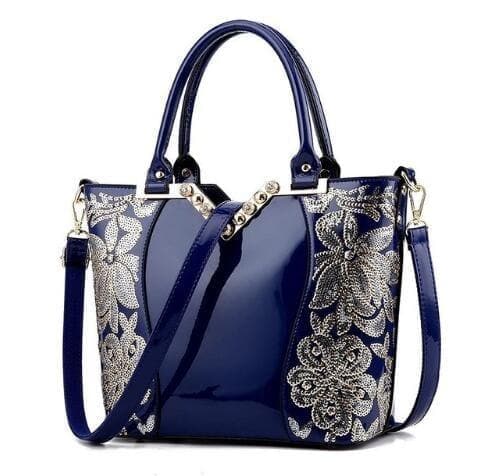 Sequin Embroidery Women Bag Patent Leather Handbag Diamond Shoulder Messenger Bags - Premium WOMEN'S Handbags from eprolo - Just $52.40! Shop now at Handbags Specialist Headquarter