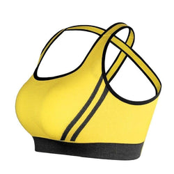 SEXYWG Cross-Back Sports Bra for Women Gym Althletic Vest Yoga Bras Push Up Brassiere BH Sport Top Crop Sportswear Fitness Shirt - Premium Women's T Shirt from eprolo - Just $13.84! Shop now at Handbags Specialist Headquarter