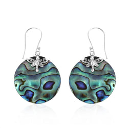Shop LC 925 Sterling Silver Abalone Shell Dangle Drop Elegant Earrings - Premium EARRINGS from Shop LC - Just $31.99! Shop now at Handbags Specialist Headquarter