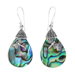 Shop LC 925 Sterling Silver Abalone Shell Dangle Drop Elegant Earrings - Premium EARRINGS from Shop LC - Just $31.99! Shop now at Handbags Specialist Headquarter