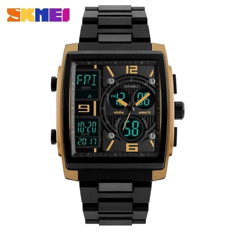 SKMEI 1274 Japan Quartz Digital movement Dual Dispaly Men's Clock Military 3 Time Countdown Male Sport Watches Relogio Masculino - Premium Men watch from eprolo - Just $26.54! Shop now at Handbags Specialist Headquarter