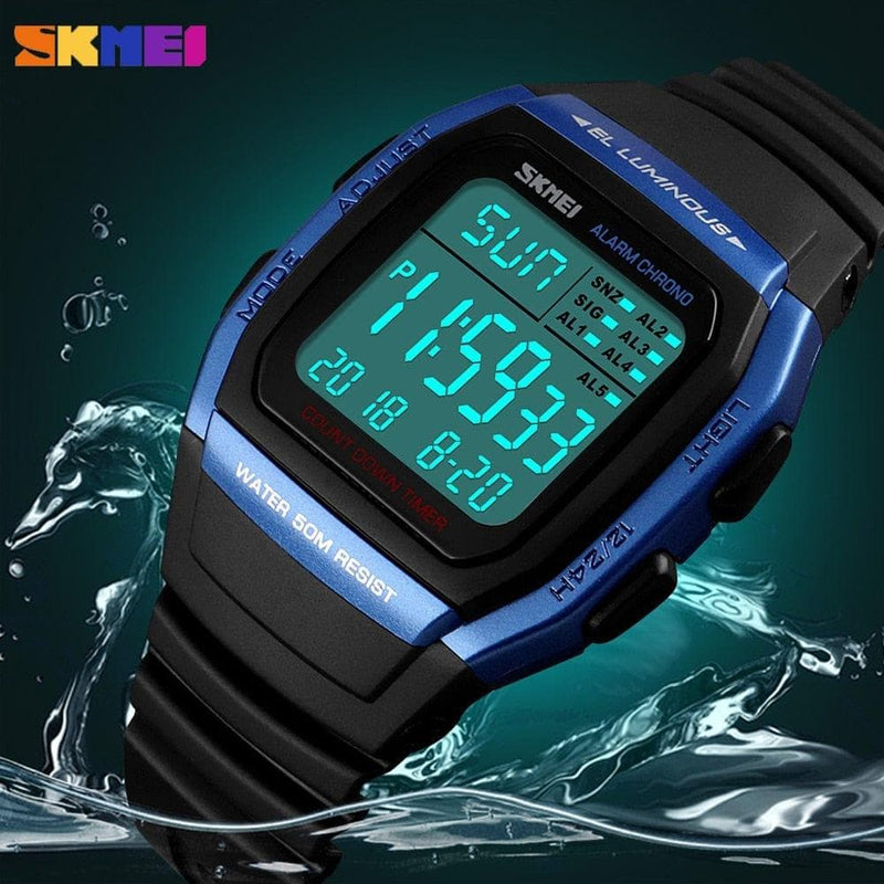 SKMEI 1278 Luxury Sport Men Watches Outdoor Fitness Chrono Digital Electronic Clock Waterproof Military Wristwatch Relogio Masculino - Premium Men watch from eprolo - Just $19.80! Shop now at Handbags Specialist Headquarter