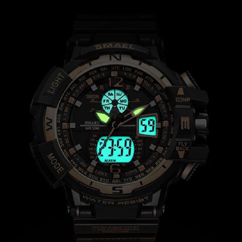 SMAEL 1376C Casual Watch Men Waterproof montre homme Men's Writswatch LED Digital Watches Men Clock Led reloj hombre  Big Sport Watches - Premium Men watch from eprolo - Just $24.86! Shop now at Handbags Specialist Headquarter