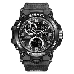 SMAEL 8011- 2021 Sport Watch Men Dual Time Waterproof 50M Military Watches Chrono Alarm Wristwatch Vintage Classic Digital Watch 8011 - Premium Men watch from eprolo - Just $25.06! Shop now at Handbags Specialist Headquarter