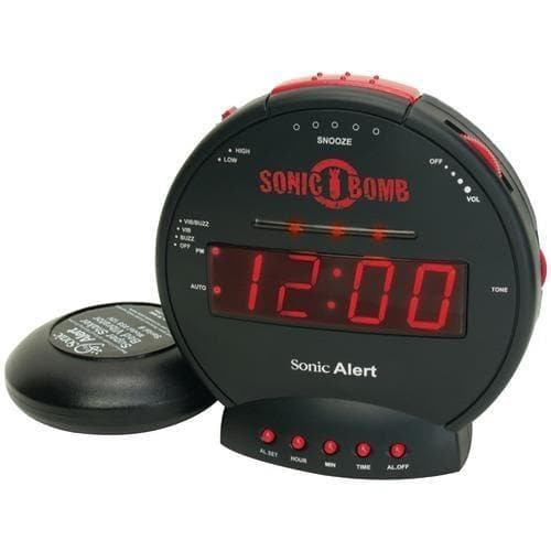 Sonic Alert Sonic Bomb Alarm Clock With Super Shaker (pack of 1 Ea) - Premium Alarm Clocks from SONIC ALERT - Just $70.42! Shop now at Handbags Specialist Headquarter