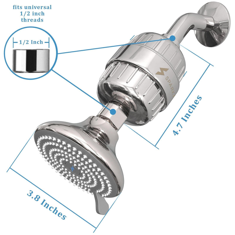 SparkPod Shower Filter Head - Filtered Shower Head with Proprietary Shower Filters to Remove Chlorine and Flouride - 12 Stage Showerhead Filter for Healthy Skin, Hair, and Nails - Premium alkaline water filter from SparkPod - Just $69.53! Shop now at Handbags Specialist Headquarter