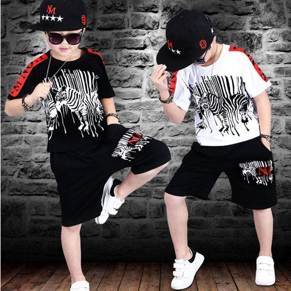 Sport Suits Teenage Summer Boys Clothing Sets Short Sleeve T Shirt & Pants - Premium MEN T-SHIRT from eprolo - Just $29.98! Shop now at Handbags Specialist Headquarter