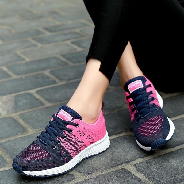 Sport Women Cushion Sports Shoes Outdoor Breathable Rose Mesh Sneakers - Premium Women Sneakers from . - Just $33.98! Shop now at Handbags Specialist Headquarter