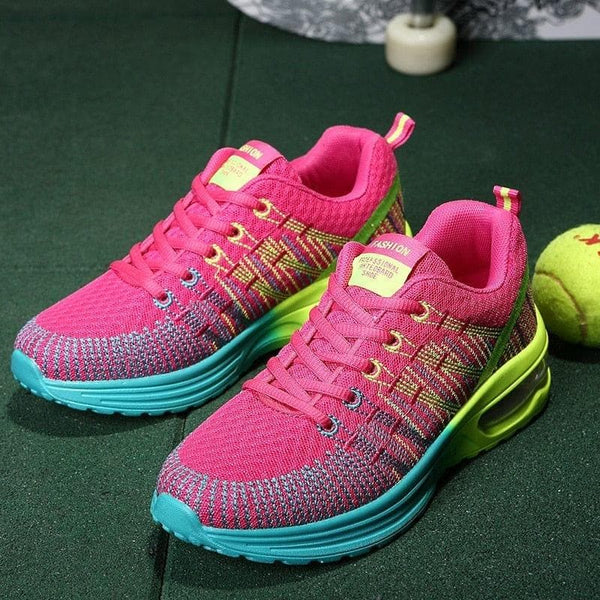 Sport Women Cushion Sports Shoes Outdoor Breathable Rose Mesh Sneakers Woman Athletic Cushioning Running Shoe Trainers - Premium  from . - Just $38.99! Shop now at Handbags Specialist Headquarter