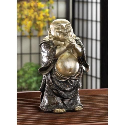Standing Happy Buddha Figurine - Premium Accent Plus from Accent Plus - Just $51.00! Shop now at Handbags Specialist Headquarter