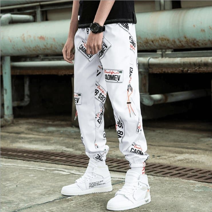Streetwear Hip hop Joggers Pants Men Loose Harem Pants Ankle Length Trousers Sport Casual Sweatpants White Techwear - Premium Men Pants from eprolo - Just $25.22! Shop now at Handbags Specialist Headquarter