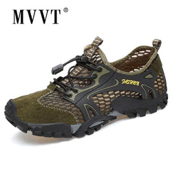 Summer Breathable Men Hiking Shoes Suede + Mesh Outdoor Men Sneakers Climbing Shoes Men Sport Shoes Quick-dry Water Shoes - Handbags Specialist Headquarter
