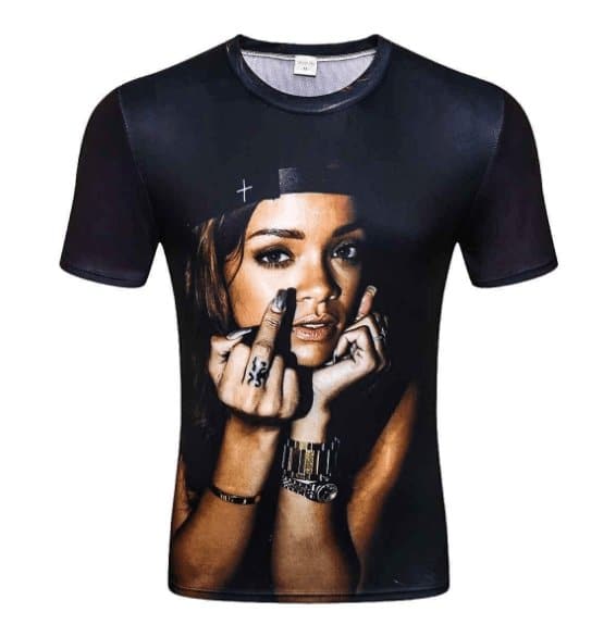 Summer Fashion T Shirts Rihanna T-Shirt men Black pop Men's Tshirt Tee - Premium Women's T Shirt from eprolo - Just $17.66! Shop now at Handbags Specialist Headquarter