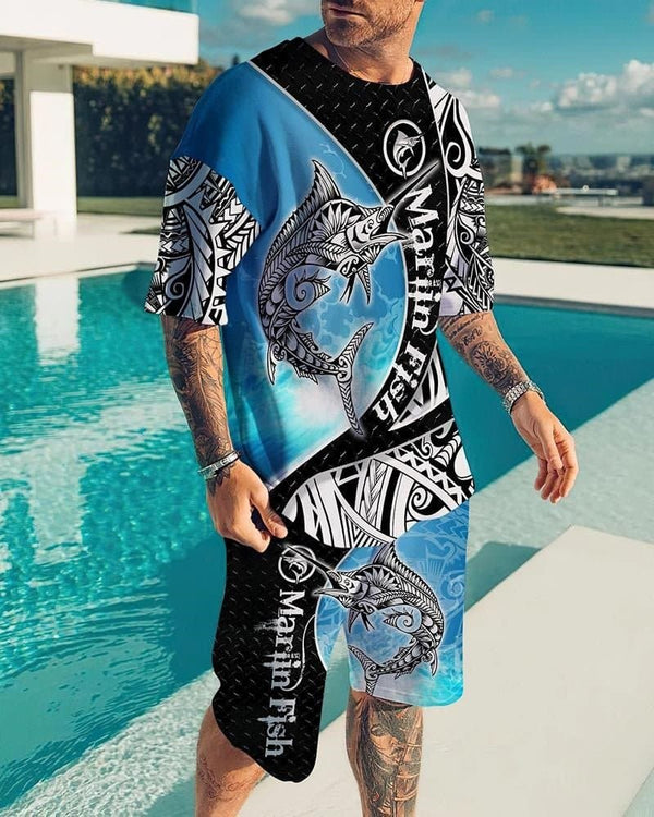 Summer New Fashion 2 Piece Sets Tracksuit Men's Oversized Clothes Retro Beach Style 3D Printed t shirts Men Suit Tshirt Shorts - Premium Men Suit T-shirt Shorts from eprolo - Just $32.99! Shop now at Handbags Specialist Headquarter