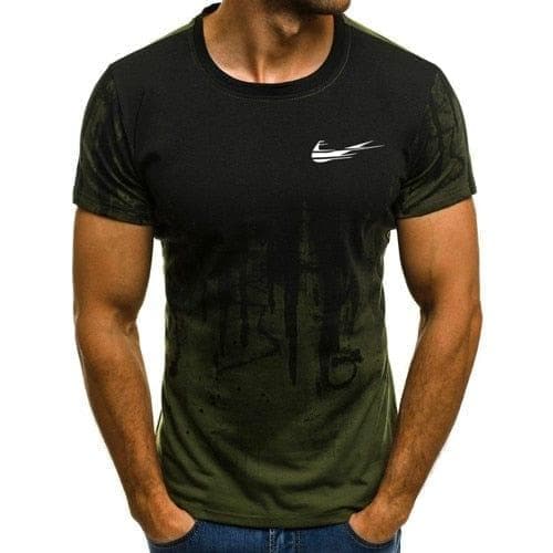 Summer personality printing men's T-shirt, sports printed short-sleeved camouflage T-shirt. - Premium MEN T-SHIRT from eprolo - Just $21.68! Shop now at Handbags Specialist Headquarter
