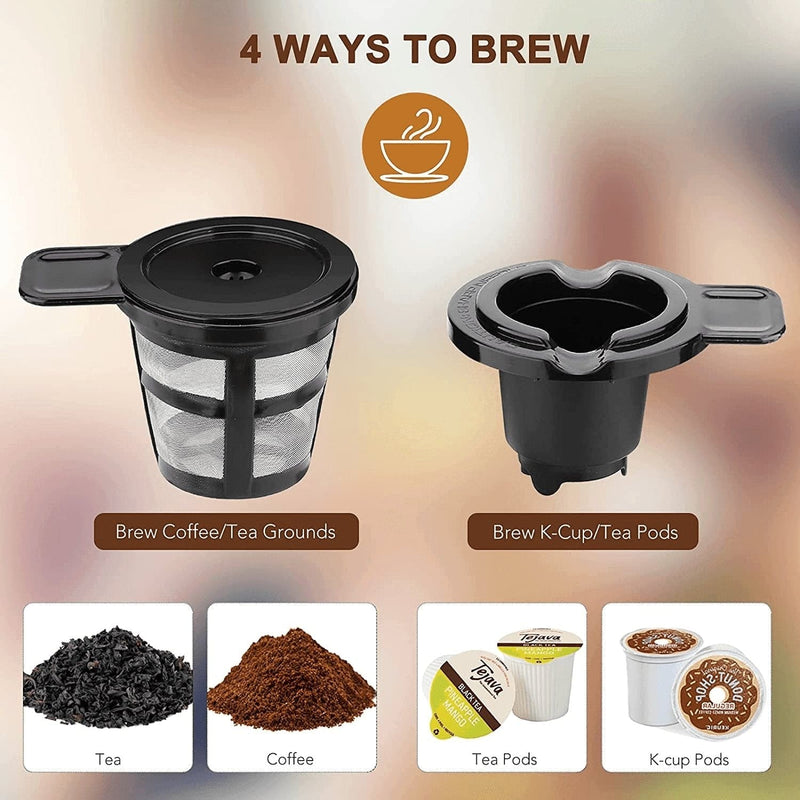 Suripow Single Serve Coffee Tea Maker Brewers for K-Cup Pod &Ground Powder,Brew Strength Control with Compact Design, 8 to 14 Oz, Thermal Drip Instant Coffee Capsule Machine, Self Cleaning Function - Premium  from Suripow - Just $101.49! Shop now at Handbags Specialist Headquarter