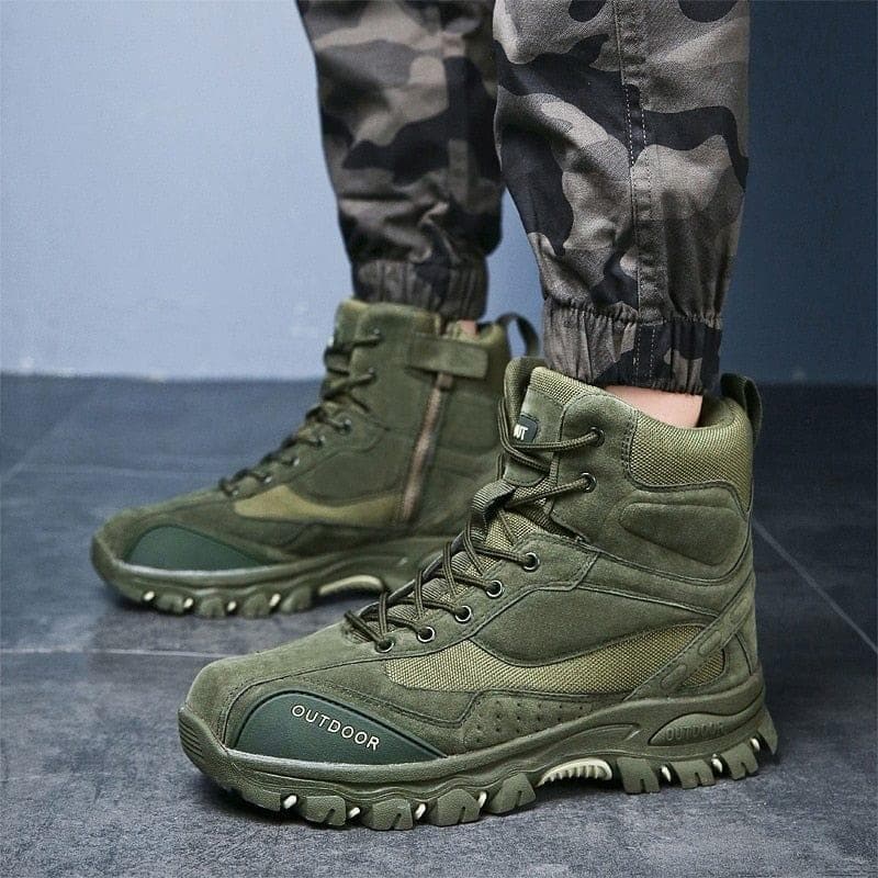 Tactical Military Combat Boots Men Genuine Leather US Army Hunting Trekking Camping Mountaineering Winter Work Shoes Bot JKPUDUN - Handbags Specialist Headquarter