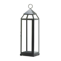 Tall Black Contemporary Lantern - Premium Gallery of Light from Gallery of Light - Just $68.80! Shop now at Handbags Specialist Headquarter