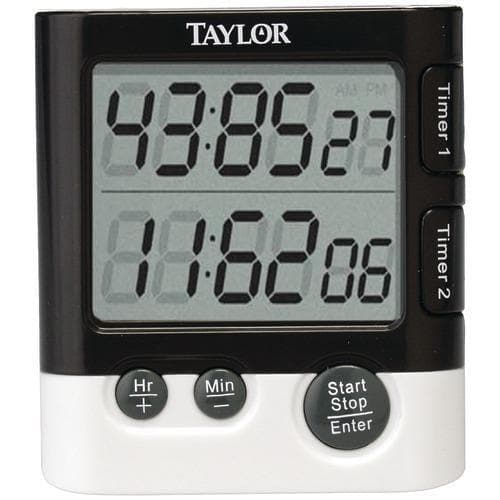 Taylor Dual Event Digital Timer And Clock (pack of 1 Ea) - Premium Kitchen Helpers from TAYLOR - Just $35.54! Shop now at Handbags Specialist Headquarter