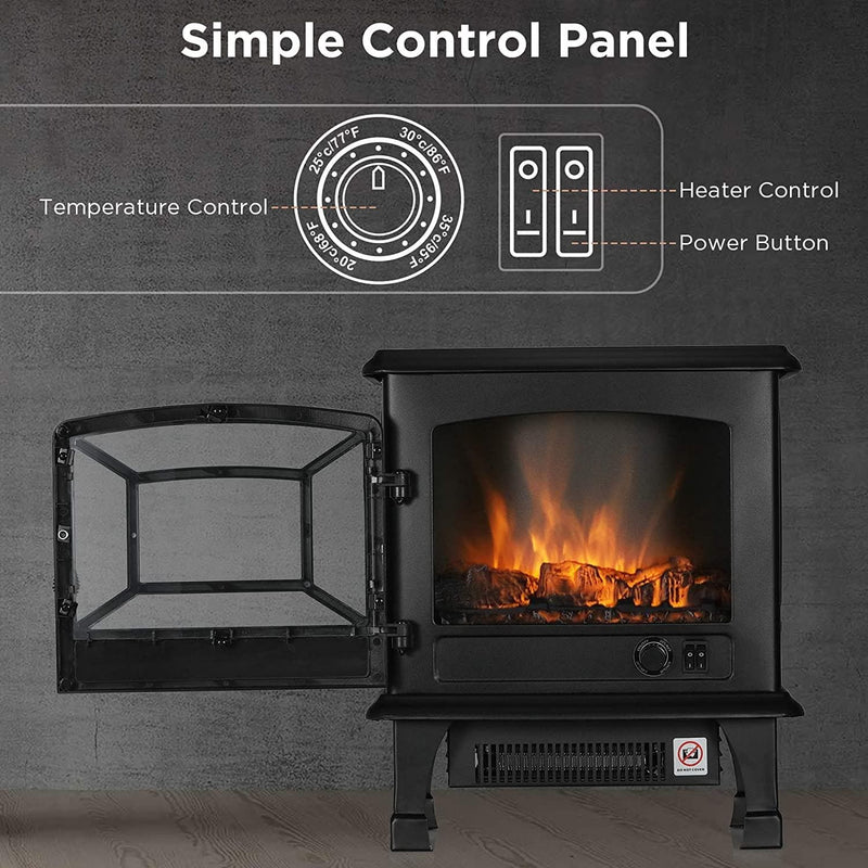 TURBRO Suburbs TS20 Electric Fireplace Infrared Heater, Freestanding Fireplace Stove with Realistic Dancing Flame Effect - CSA Certified - Overheating Safety Protection - Easy to Assemble - 20" 1400W - Premium FIREPLACE from Visit the TURBRO Store - Just $136.99! Shop now at Handbags Specialist Headquarter