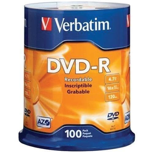 Verbatim 4.7gb Dvd-rs (100-ct Spindle) (pack of 1 Ea) - Premium Computers and Accessories from VERBATIM - Just $61.79! Shop now at Handbags Specialist Headquarter