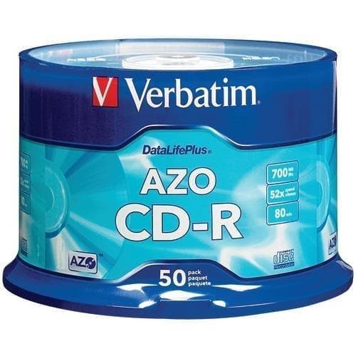 Verbatim 700mb 80-minute 52x Datalifeplus Cd-rs&#44; Branded 50-ct Spindle (pack of 1 Ea) - Premium Computers and Accessories from VERBATIM - Just $50.34! Shop now at Handbags Specialist Headquarter