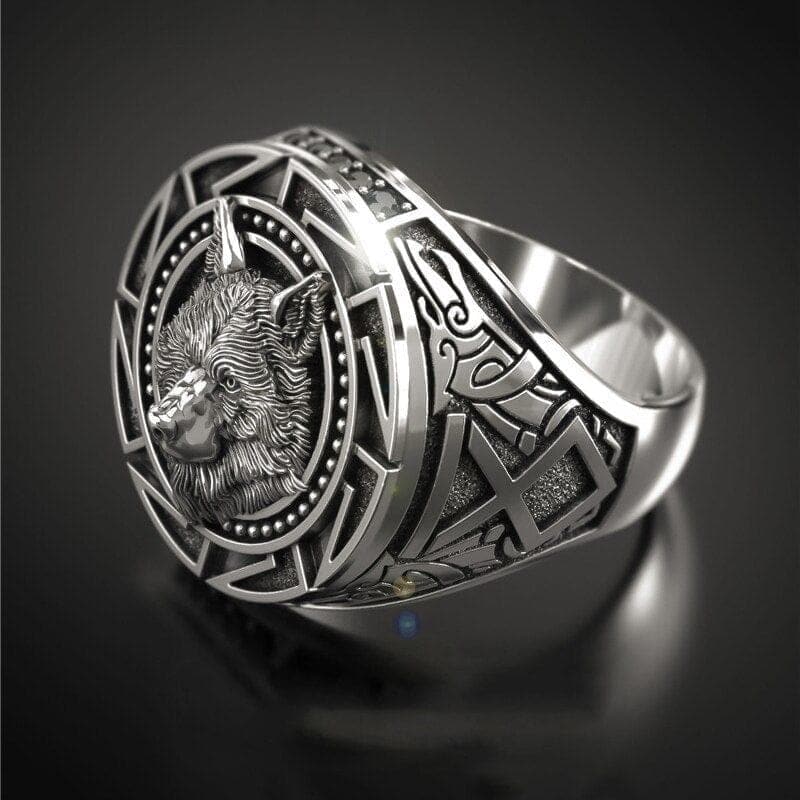 Vintage Fashion Viking Warrior Wolf Head Rings For Men Punk Jewelry Retro Wolf Totem Male Silver Color Ring Hip Hop Finger Bands - Premium Men Rings from eprolo - Just $24.99! Shop now at Handbags Specialist Headquarter