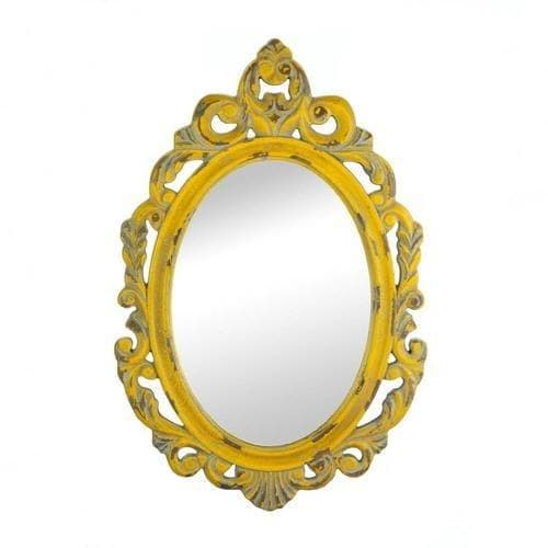 Vintage Hannah Yellow Mirror - Premium Accent Plus from Accent Plus - Just $62.46! Shop now at Handbags Specialist Headquarter