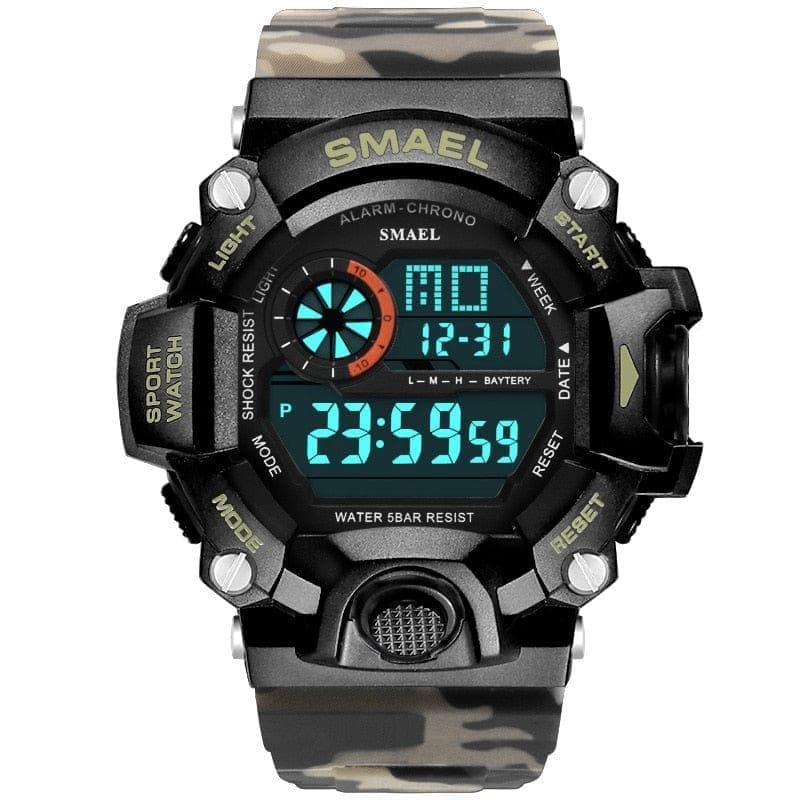Watches Men Digital Watch White SMAEL 1385C Sport Watch 50M Waterproof Auto Date relogio masculino Digital Military Watches Mens Sport - Premium Men watch from eprolo - Just $22.22! Shop now at Handbags Specialist Headquarter