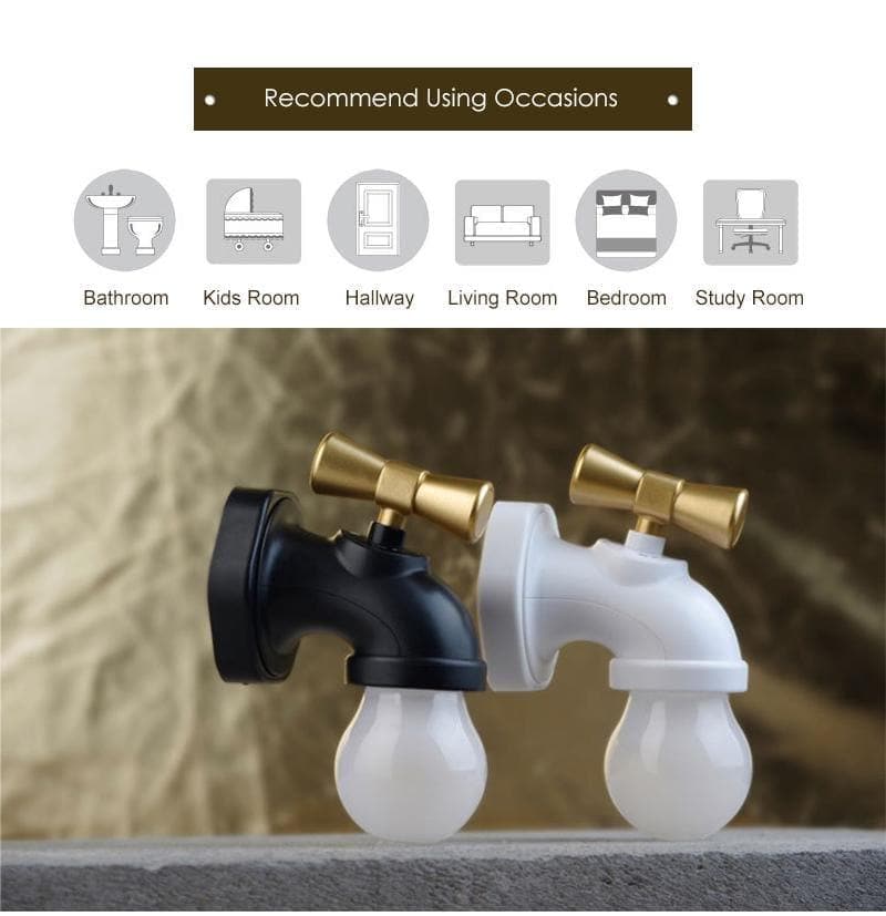 Water Tap LED Night Light Voice Control 2 Mode On/Auto Intelligent Sensor Faucet Night Lamp USB Rechargeable Smart Lamp - Premium AUTO ELECTRONICS from eprolo - Just $26.99! Shop now at Handbags Specialist Headquarter